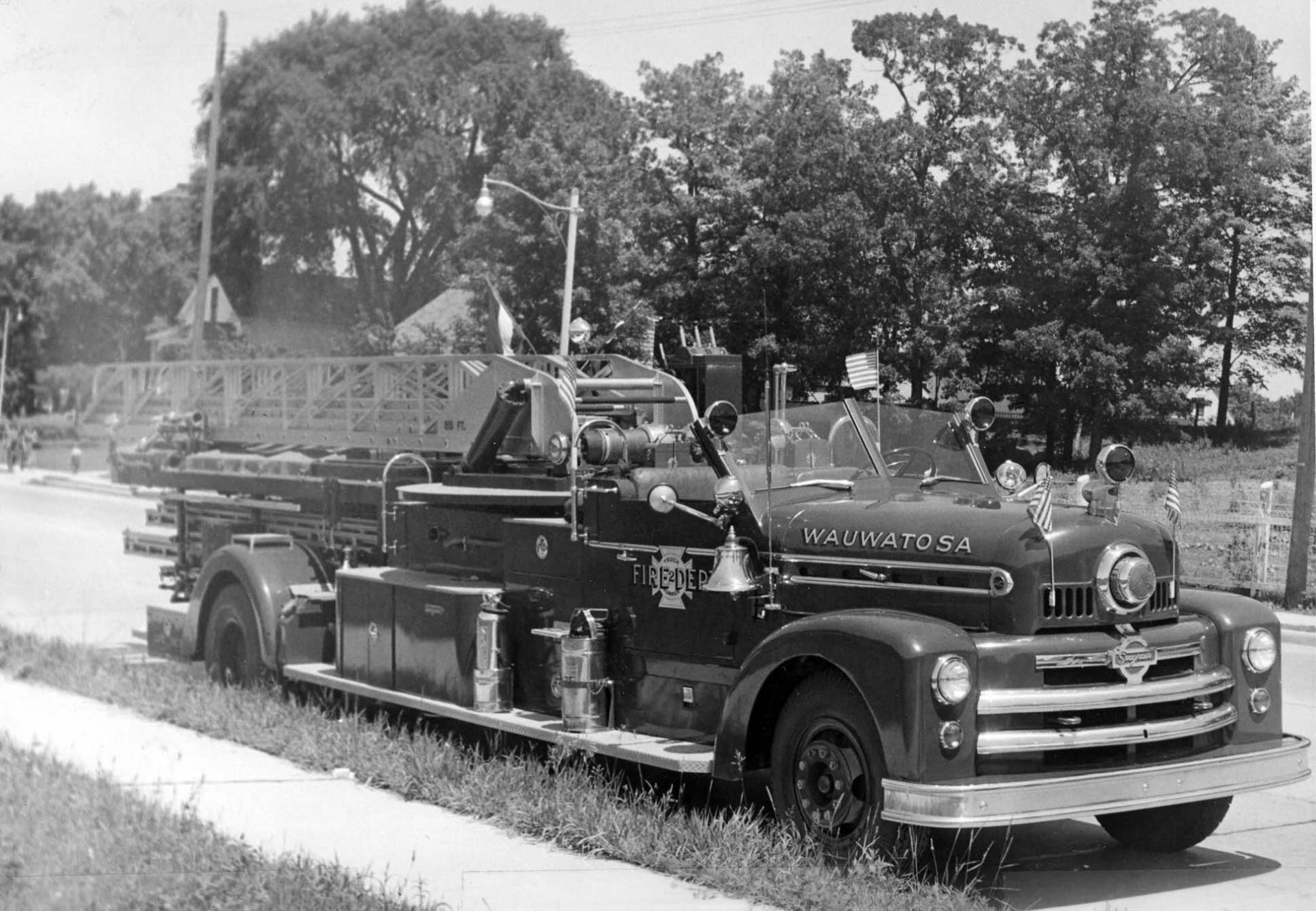 Fire trucks through the times.