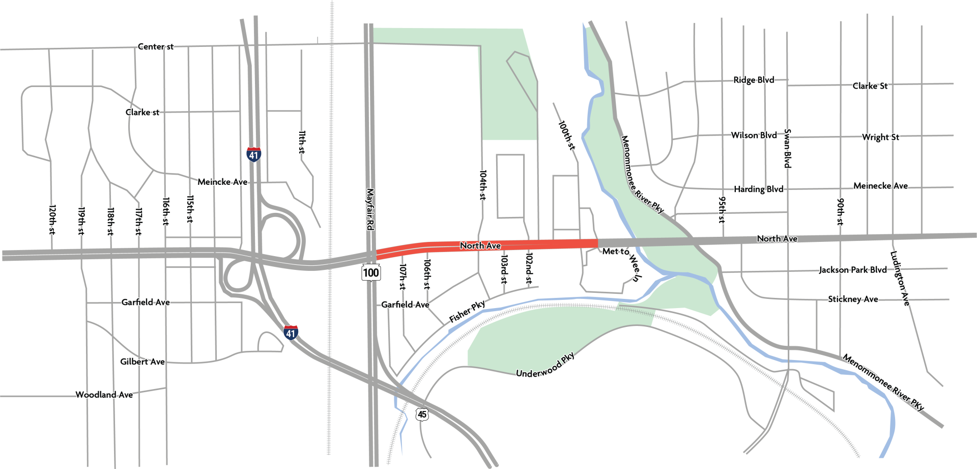 North Ave Project Limits