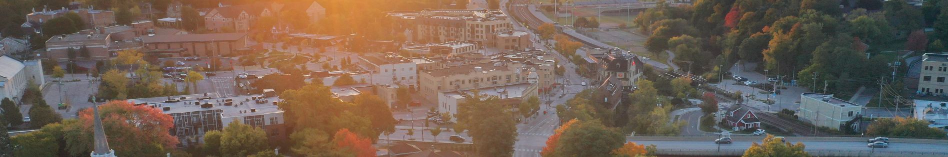 drone view of the village